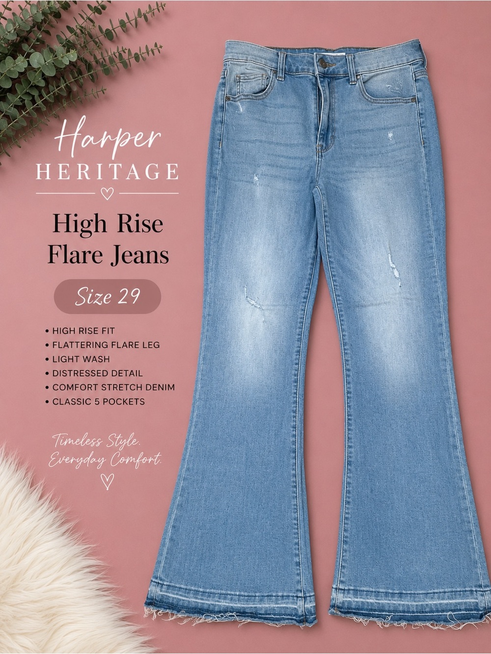 Harper Heritage High Rise Flare Jeans – Women’s Size 29
